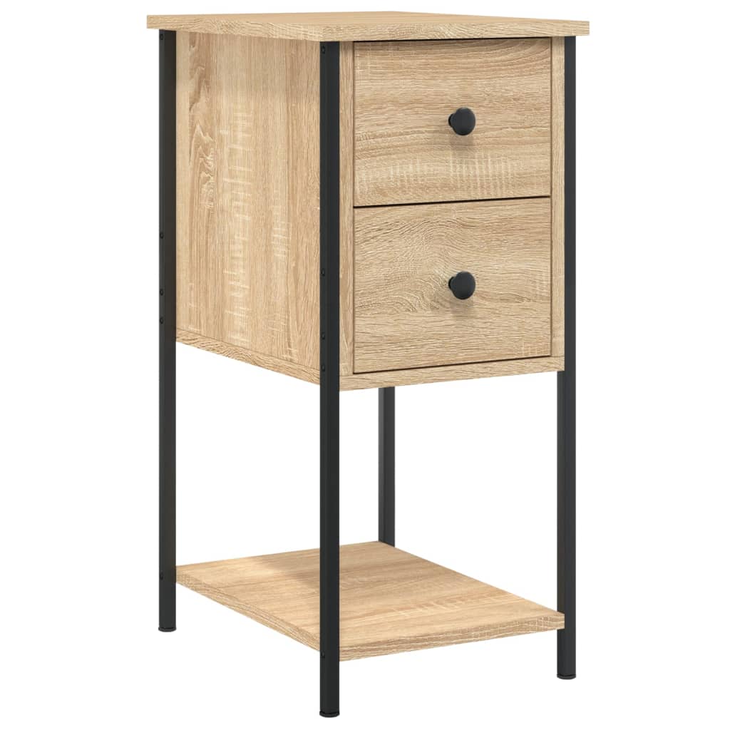 Noćni ormarići 2 kom boja hrasta 32x42x70 cm konstruirano drvo