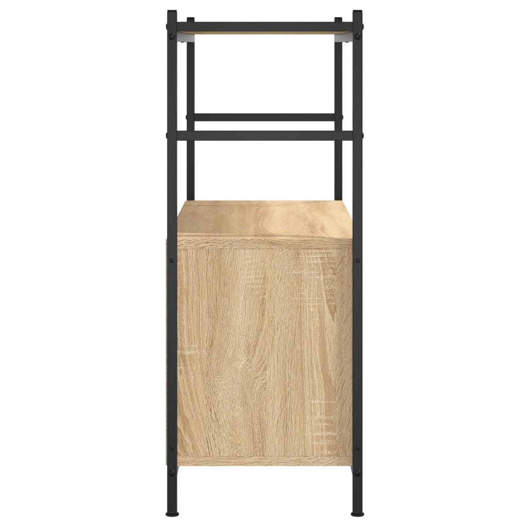 Regal za knjige boja hrasta 80 x 30 x 78,5 cm od drva i željeza