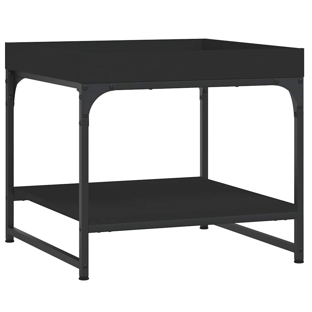 Stolić za kavu crni 49,5 x 49,5 x 45 cm od konstruiranog drva