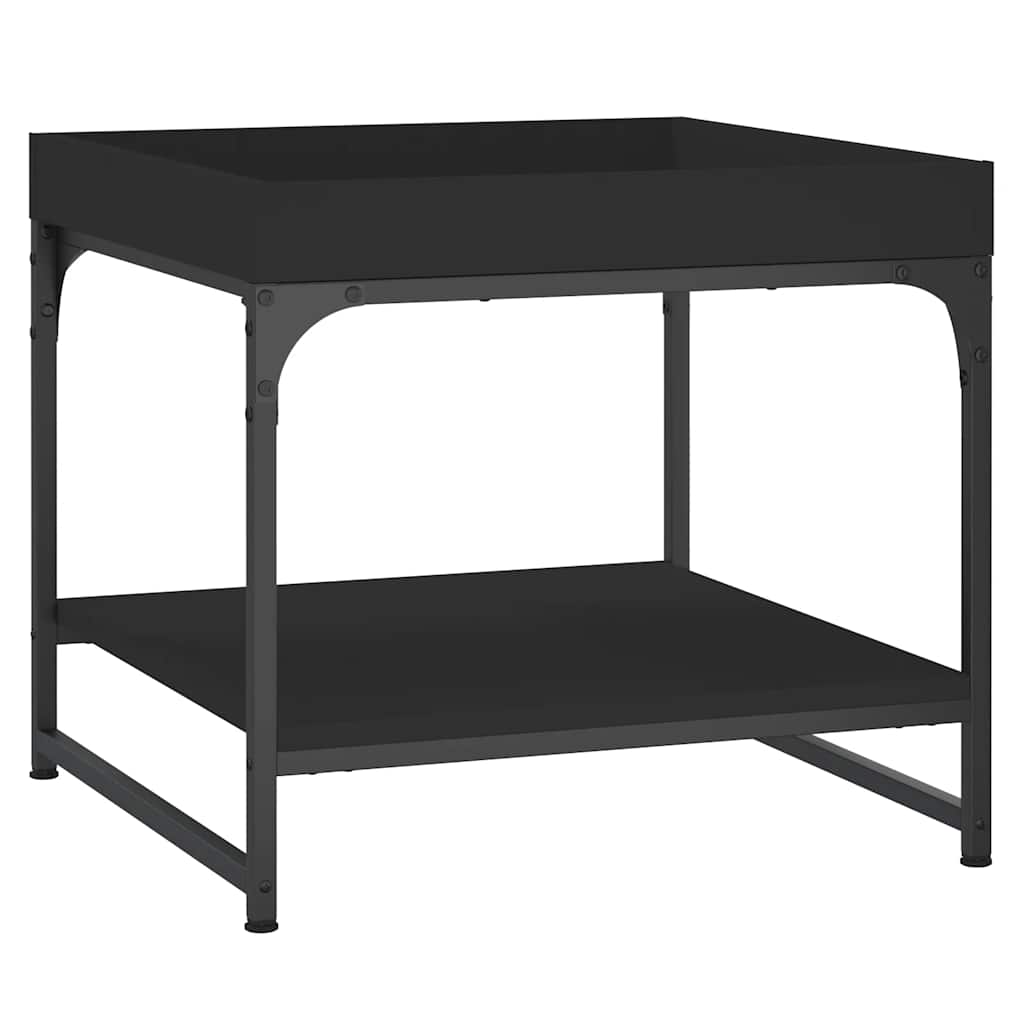 Stolić za kavu crni 49,5 x 49,5 x 45 cm od konstruiranog drva