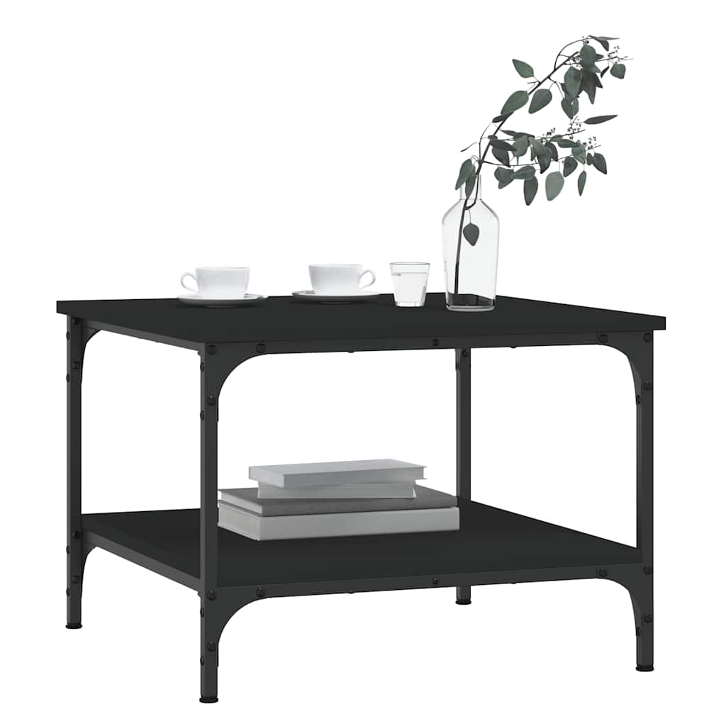 Stolić za kavu crni 55x55x40 cm od konstruiranog drva