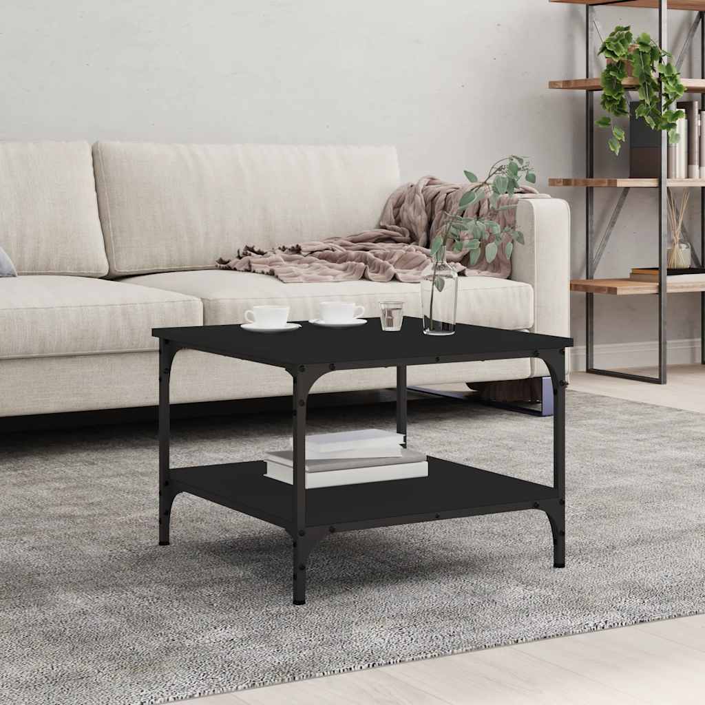 Stolić za kavu crni 55x55x40 cm od konstruiranog drva