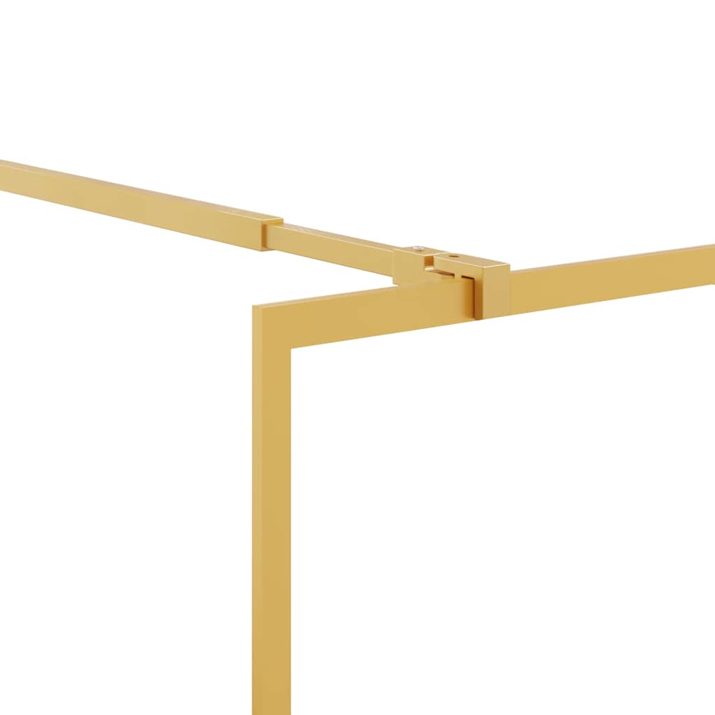 Stijenka za walk-in tuš sa staklom ESG zlatna 90 x 195 cm