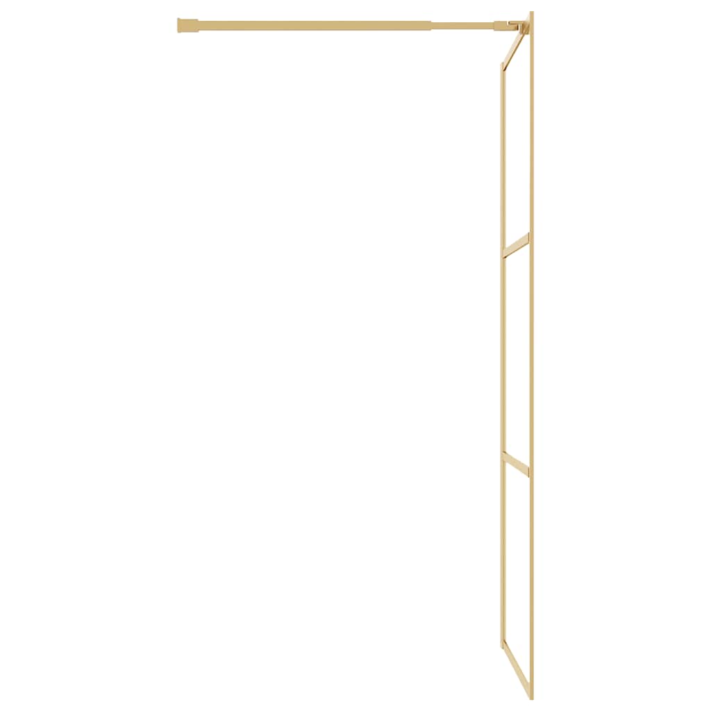 Stijenka za walk-in tuš sa staklom ESG zlatna 100 x 195 cm