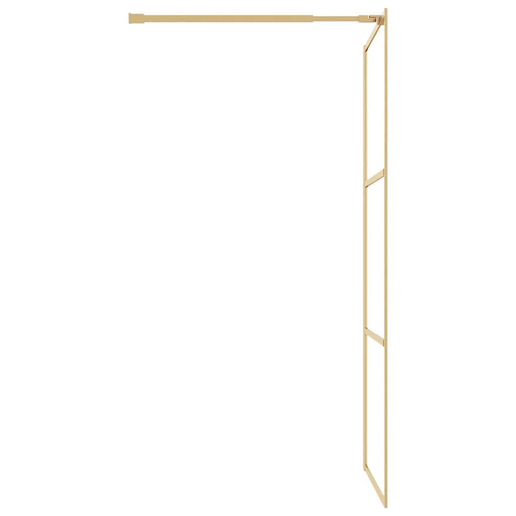 Stijenka za walk-in tuš sa staklom ESG zlatna 115 x 195 cm