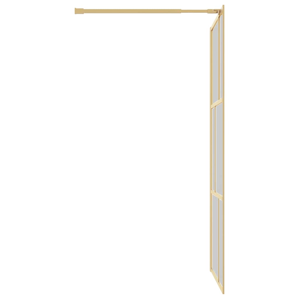 Stijenka za walk-in tuš sa staklom ESG zlatna 100 x 195 cm