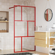 Stijenka za walk-in tuš sa staklom ESG crvena 115 x 195 cm