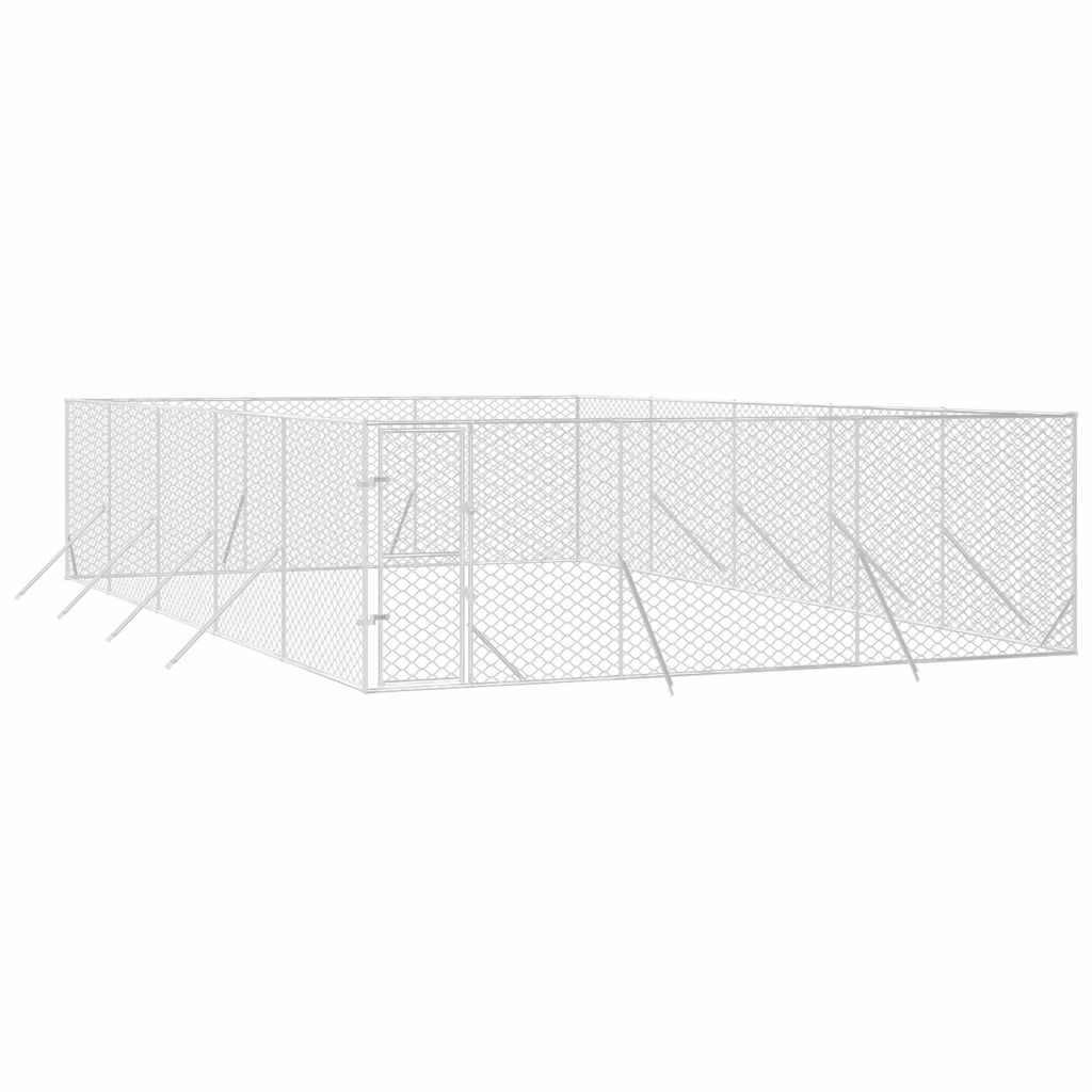 Vanjski kavez za pse srebrni 6 x 10 x 2 m od pocinčanog čelika