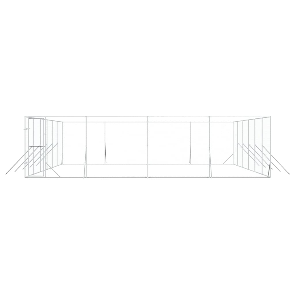 Vanjski kavez za pse srebrni 8 x 12 x 2 m od pocinčanog čelika