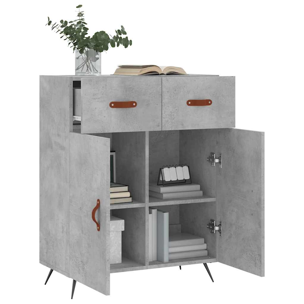 Komoda siva boja betona 69,5x34x90 cm od konstruiranog drva