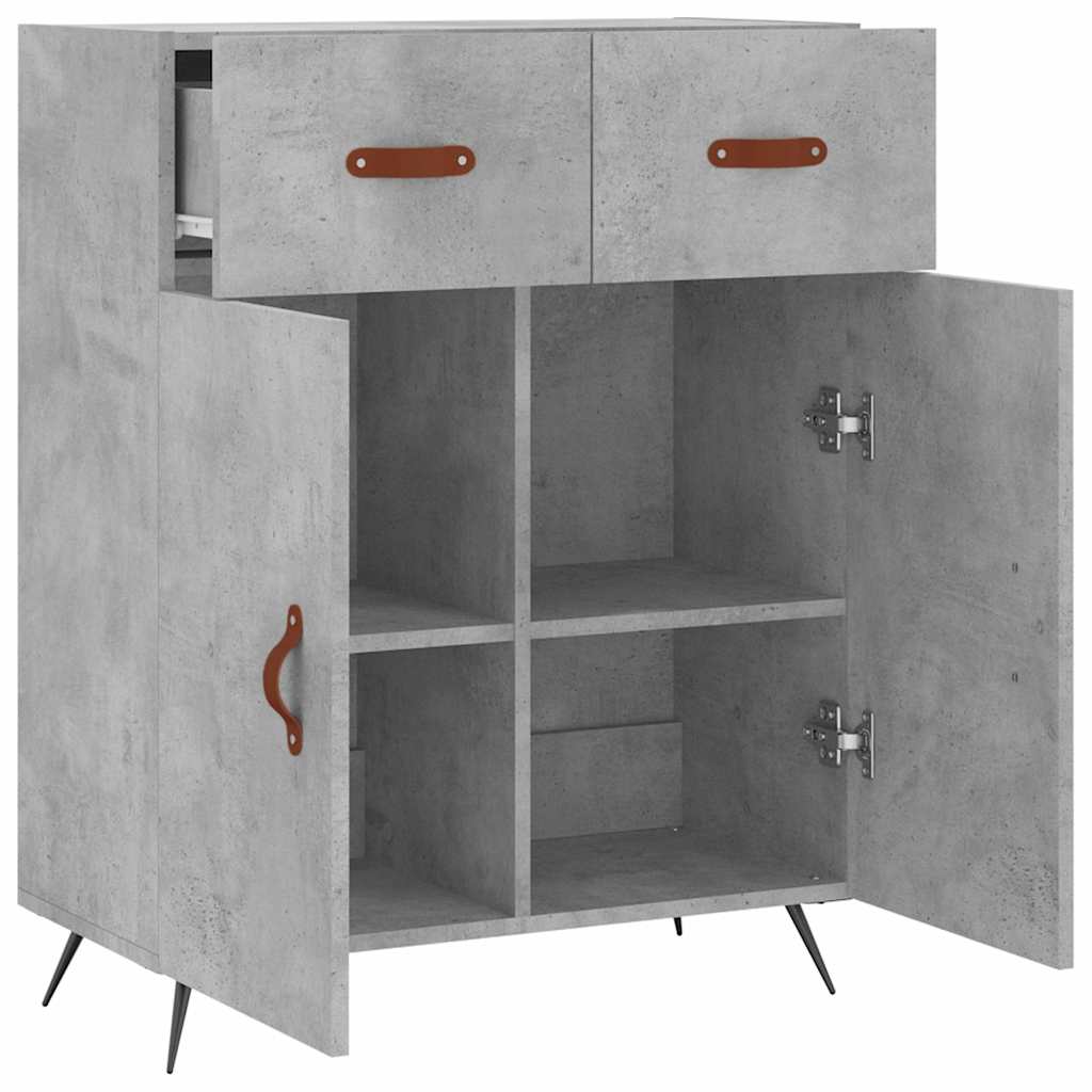 Komoda siva boja betona 69,5x34x90 cm od konstruiranog drva
