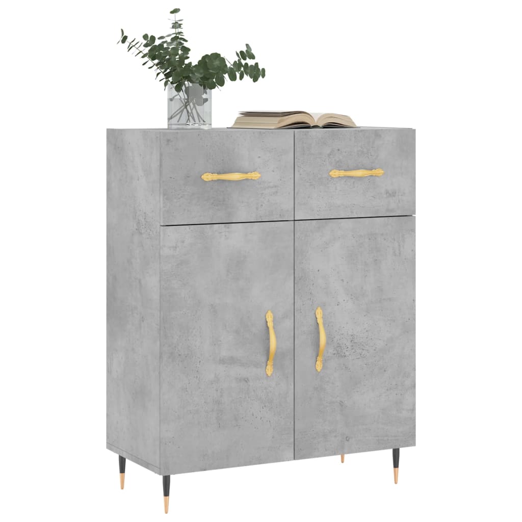 Komoda siva boja betona 69,5x34x90 cm od konstruiranog drva