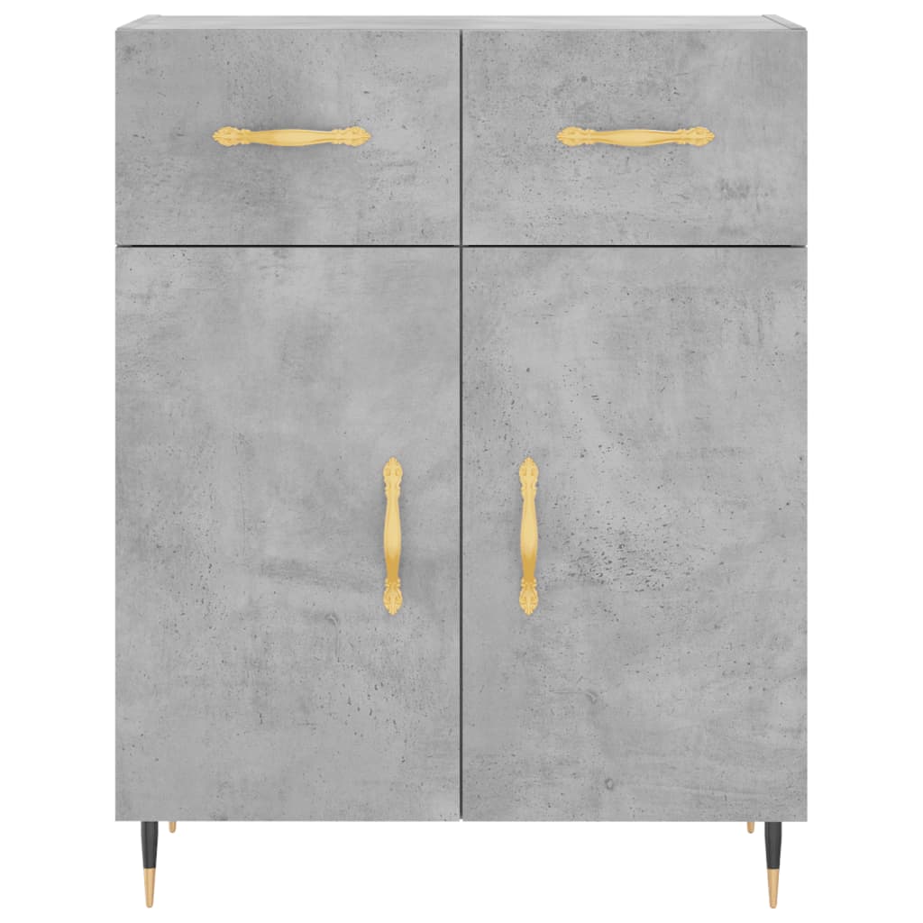 Komoda siva boja betona 69,5x34x90 cm od konstruiranog drva