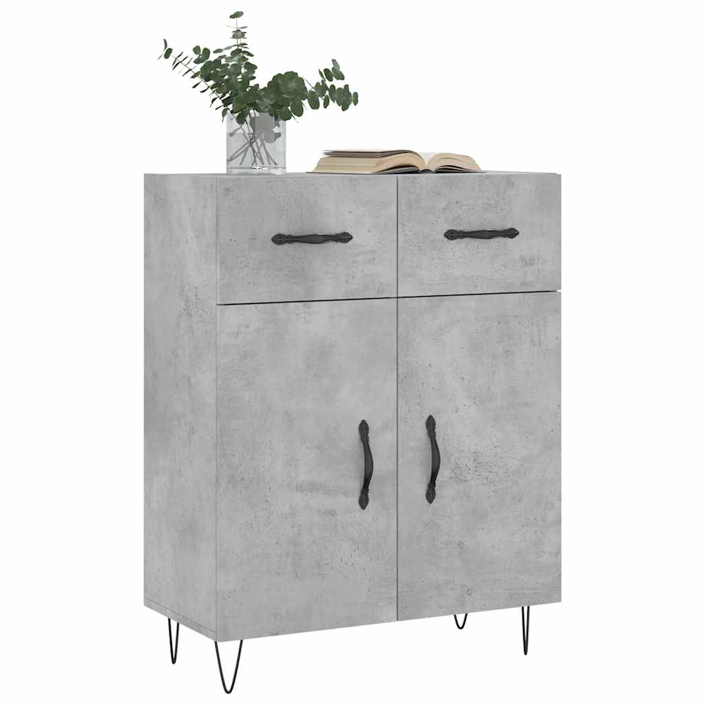 Komoda siva boja betona 69,5x34x90 cm od konstruiranog drva