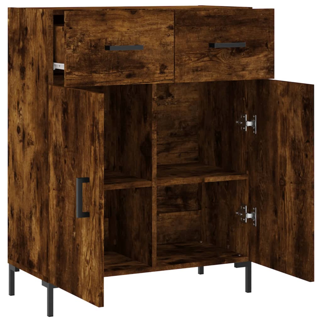 Komoda boja dimljenog hrasta 69,5x34x90 cm konstruirano drvo