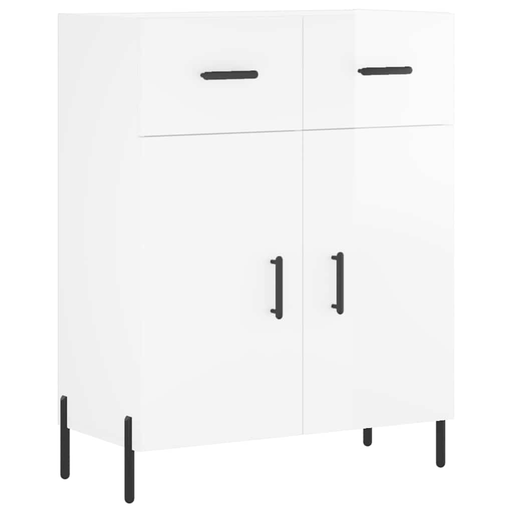 Komoda sjajna bijela 69,5x34x90 cm od konstruiranog drva