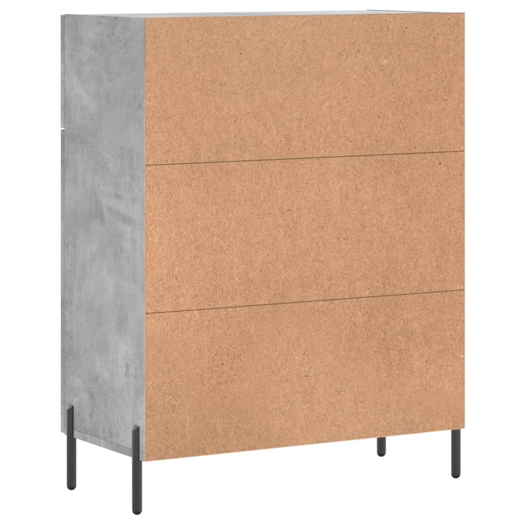 Komoda siva boja betona 69,5x34x90 cm od konstruiranog drva