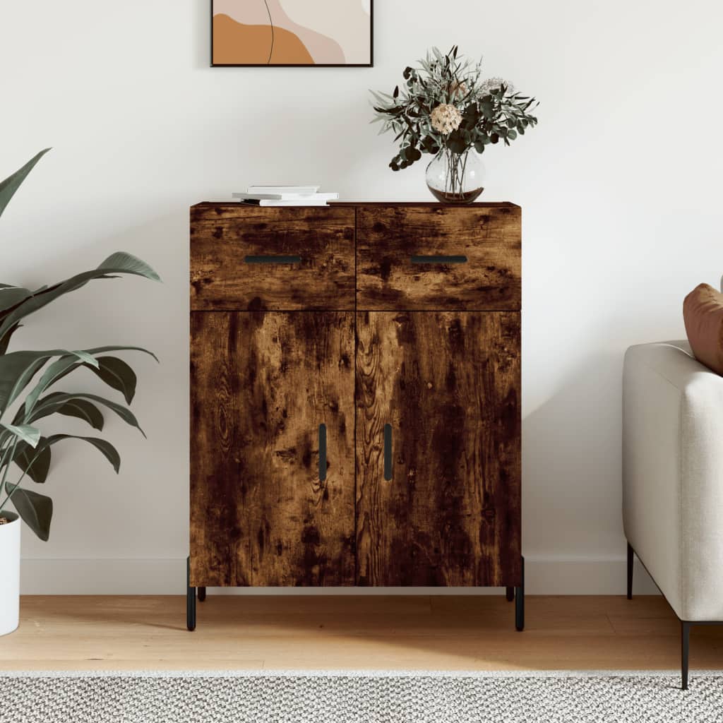 Komoda boja dimljenog hrasta 69,5x34x90 cm konstruirano drvo