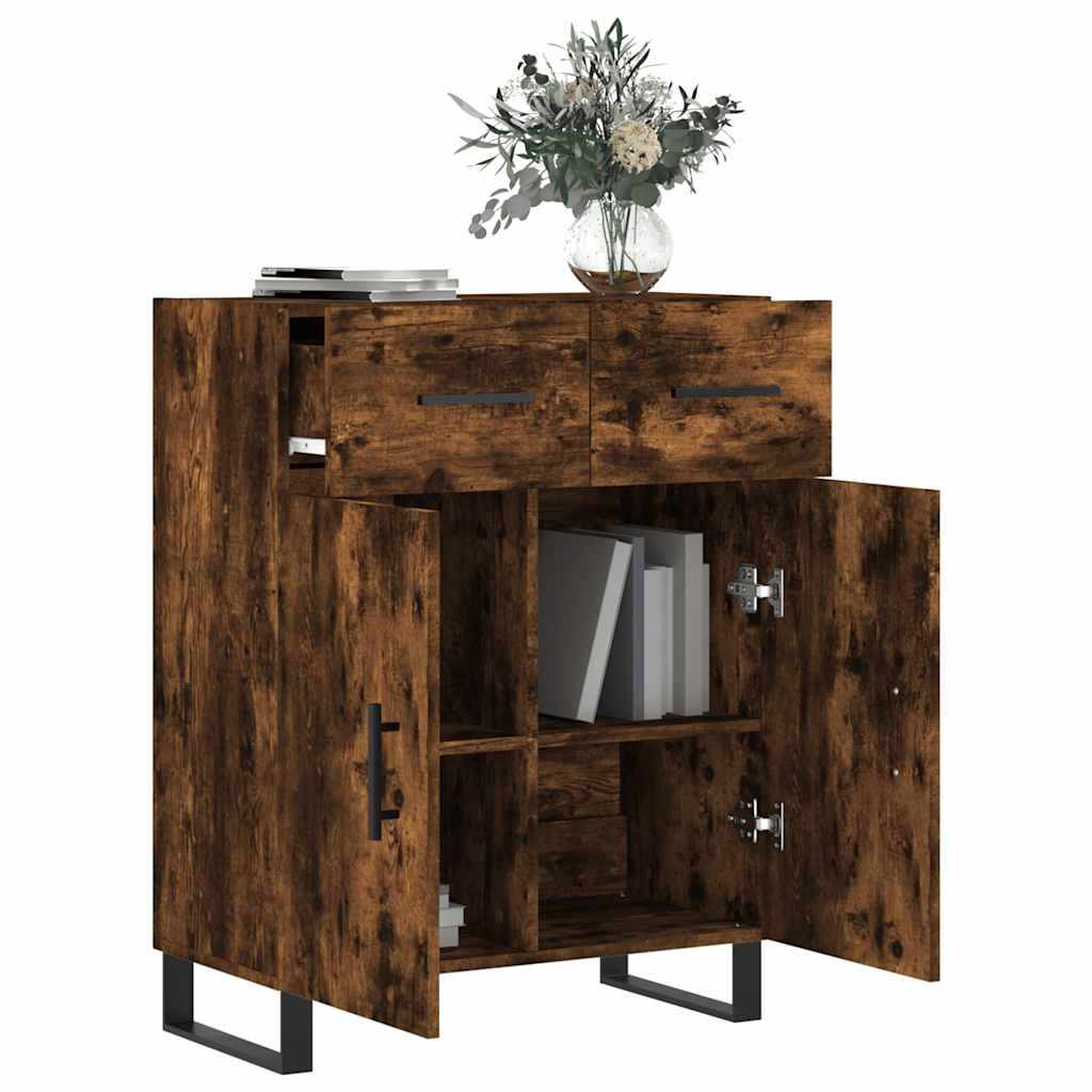 Komoda boja dimljenog hrasta 69,5x34x90 cm konstruirano drvo
