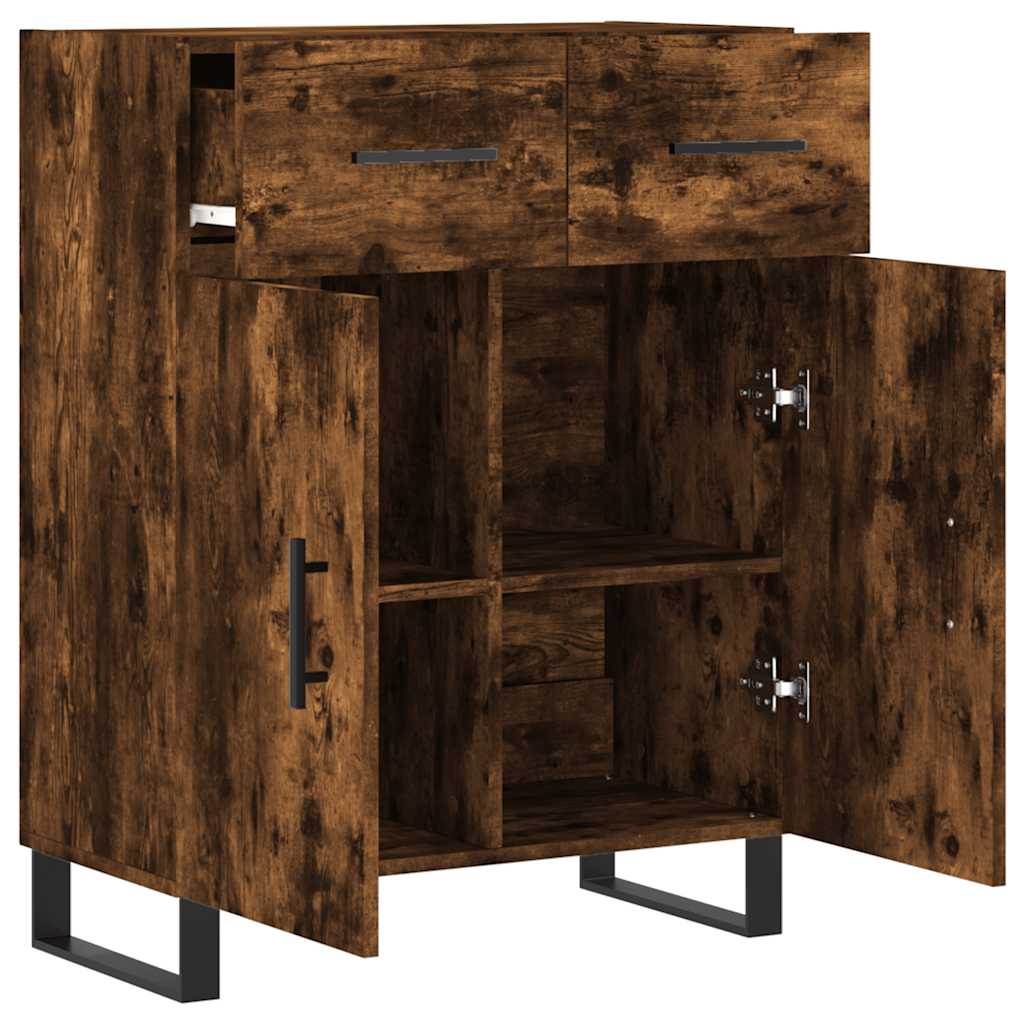 Komoda boja dimljenog hrasta 69,5x34x90 cm konstruirano drvo