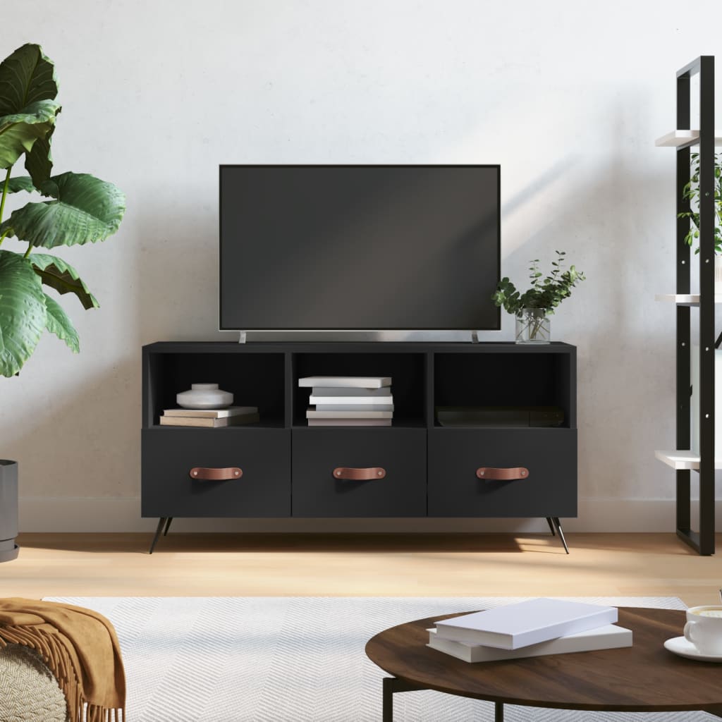 TV ormarić crni 102 x 36 x 50 cm od konstruiranog drva