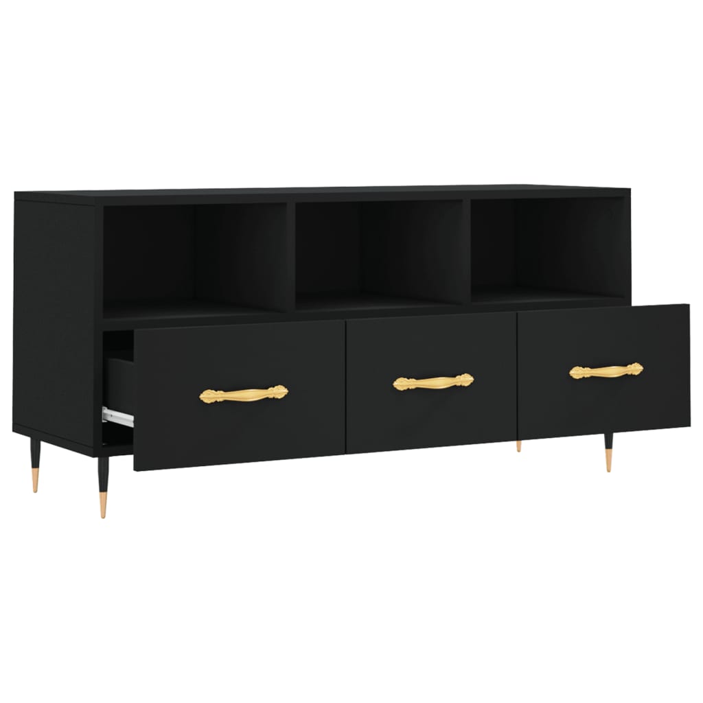 TV ormarić crni 102 x 36 x 50 cm od konstruiranog drva