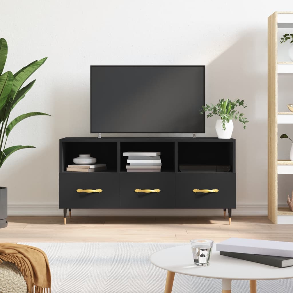 TV ormarić crni 102 x 36 x 50 cm od konstruiranog drva