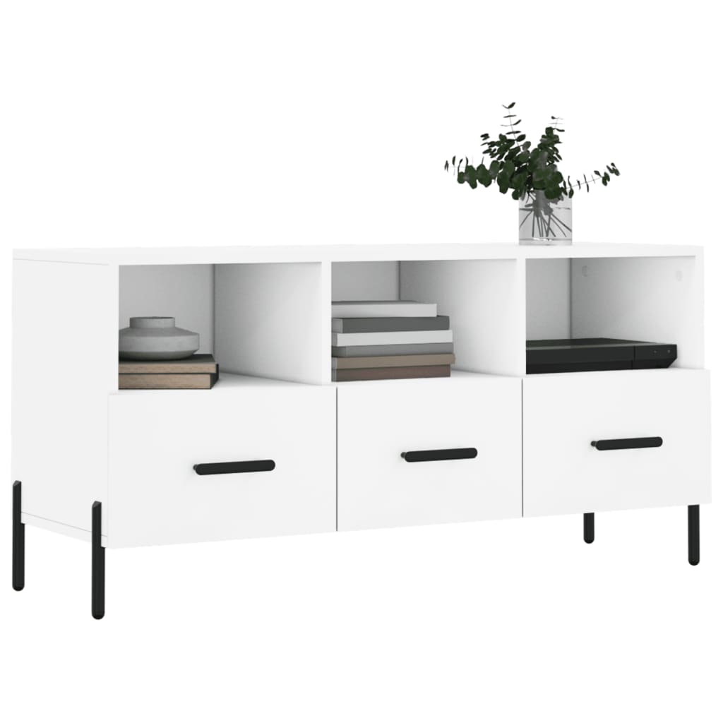 TV ormarić bijeli 102 x 36 x 50 cm od konstruiranog drva