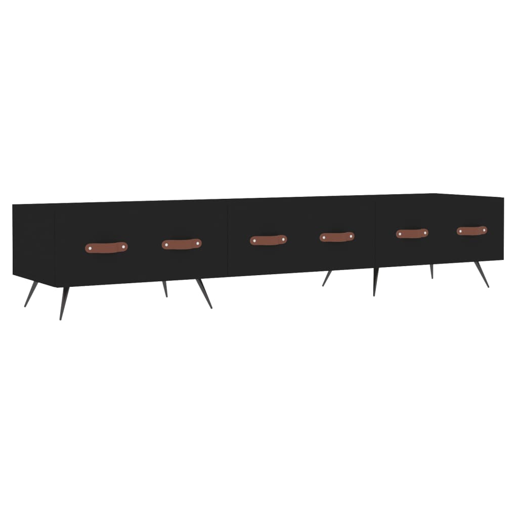 TV ormarić crni 150 x 36 x 30 cm od konstruiranog drva