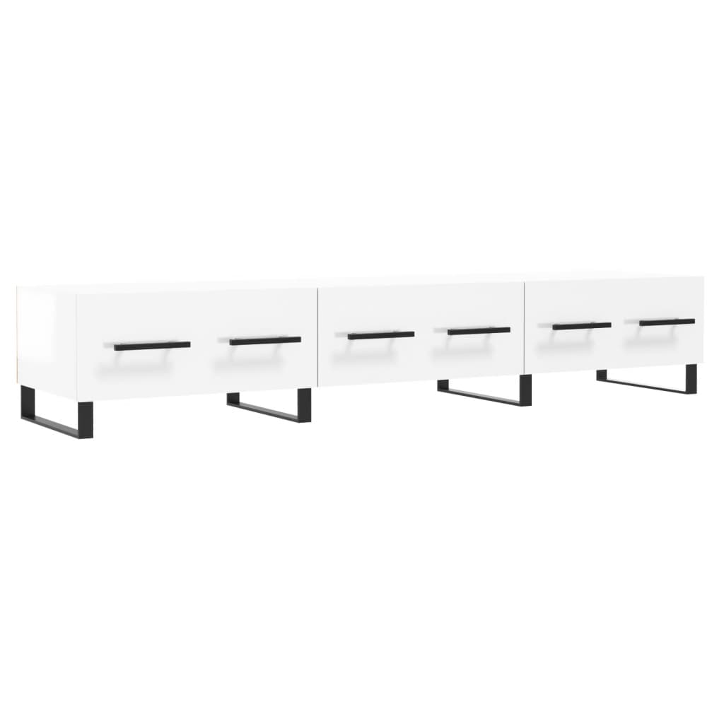 TV ormarić sjajni bijeli 150 x 36 x 30 cm od konstruiranog drva