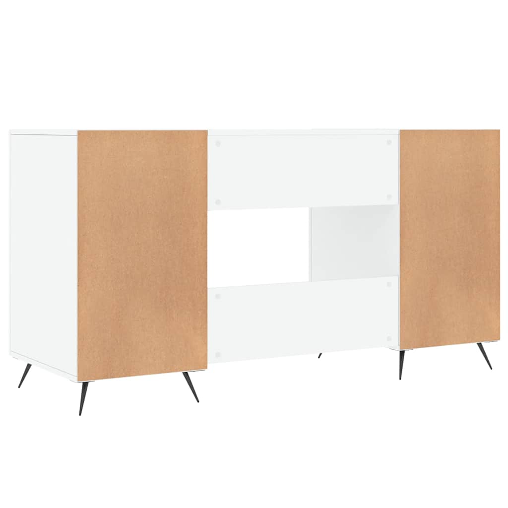 Radni stol visoki sjaj bijeli 140x50x75 cm konstruirano drvo