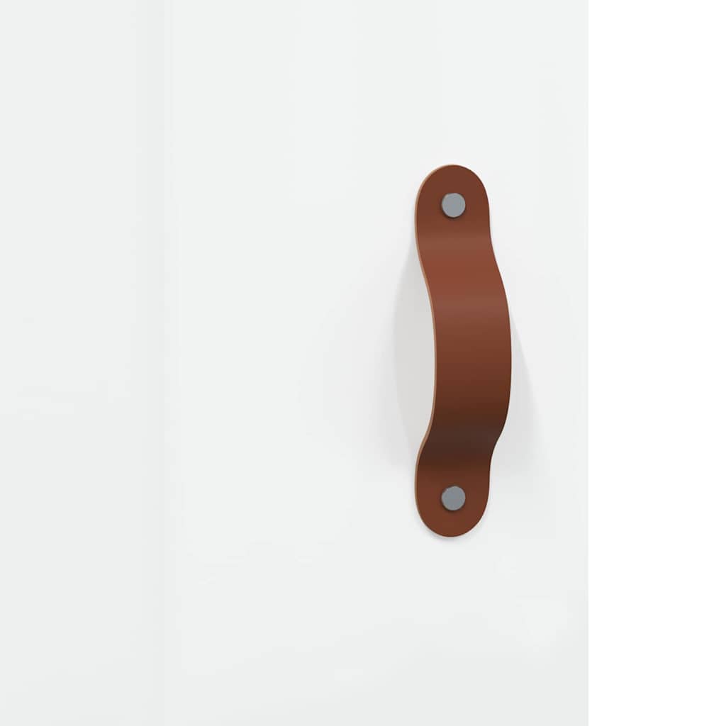 Radni stol visoki sjaj bijeli 140x50x75 cm konstruirano drvo