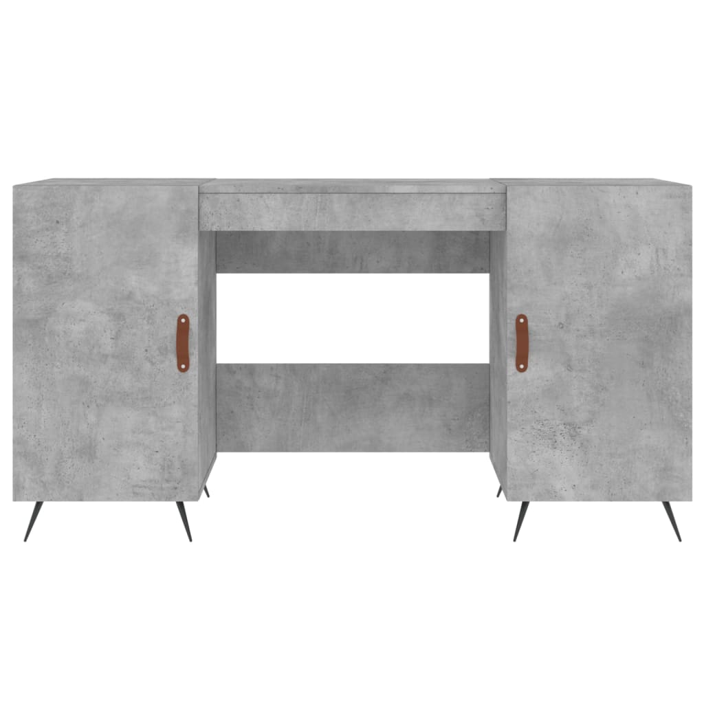 Radni stol boja betona 140 x 50 x 75 cm od konstruiranog drva