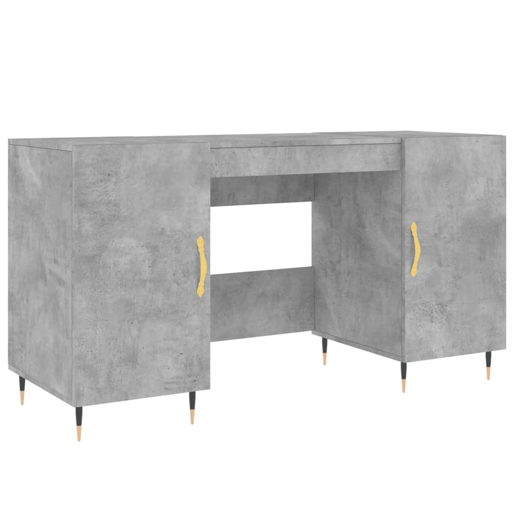 Radni stol boja betona 140 x 50 x 75 cm od konstruiranog drva