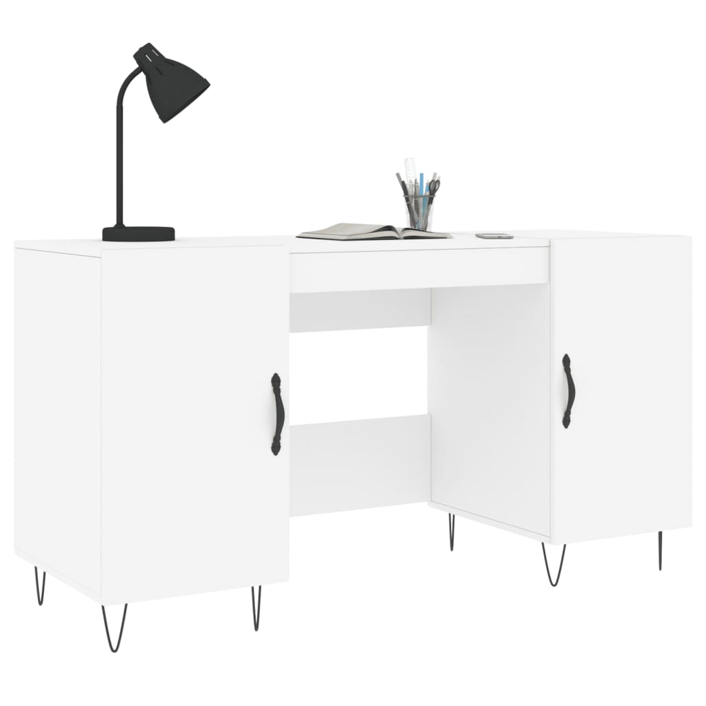 Radni stol bijeli 140 x 50 x 75 cm od konstruiranog drva