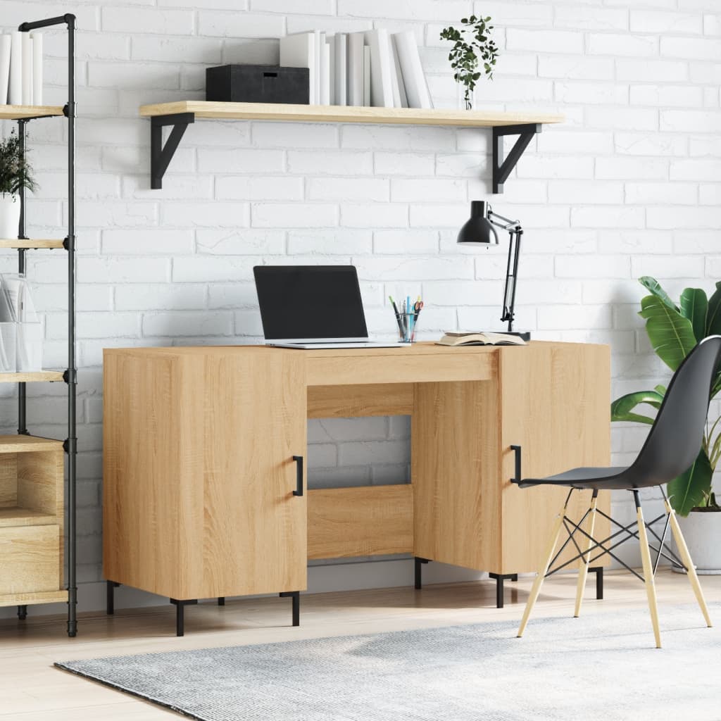 Radni stol boja hrasta sonome 140x50x75 cm konstruirano drvo