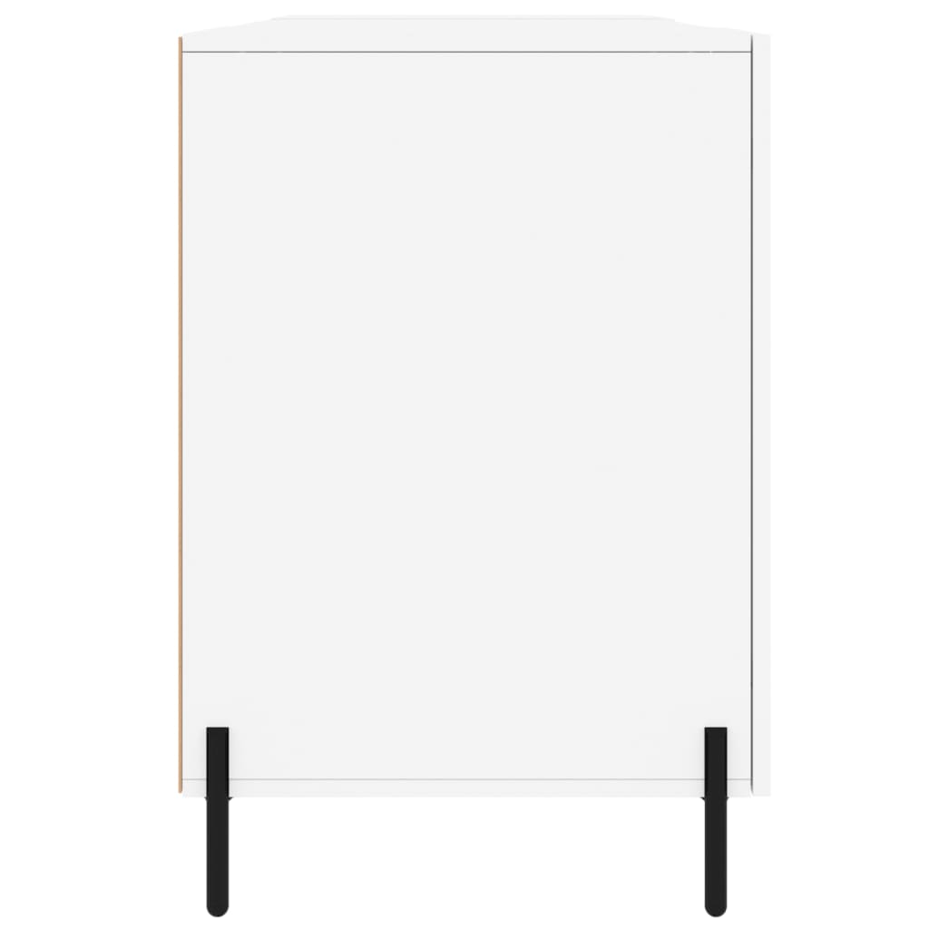 Radni stol visoki sjaj bijeli 140x50x75 cm konstruirano drvo