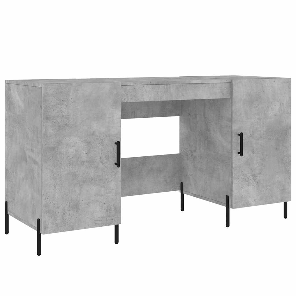 Radni stol boja betona 140 x 50 x 75 cm od konstruiranog drva