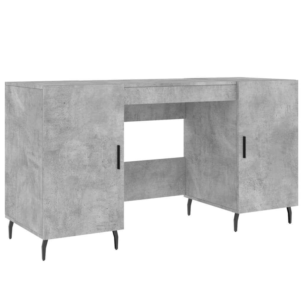 Radni stol boja betona 140 x 50 x 75 cm od konstruiranog drva
