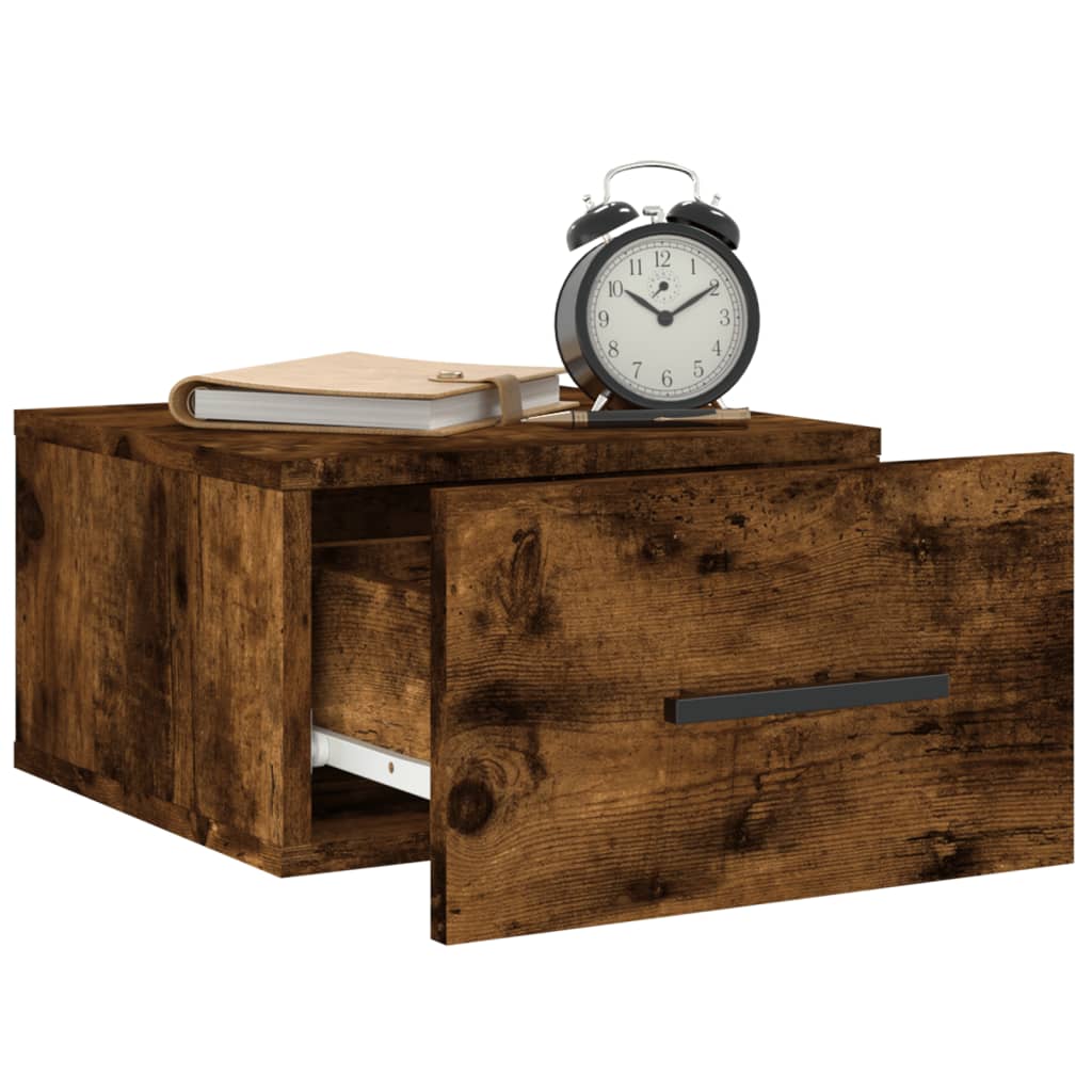 Zidni noćni ormarić boja dimljenog hrasta 35x35x20 cm