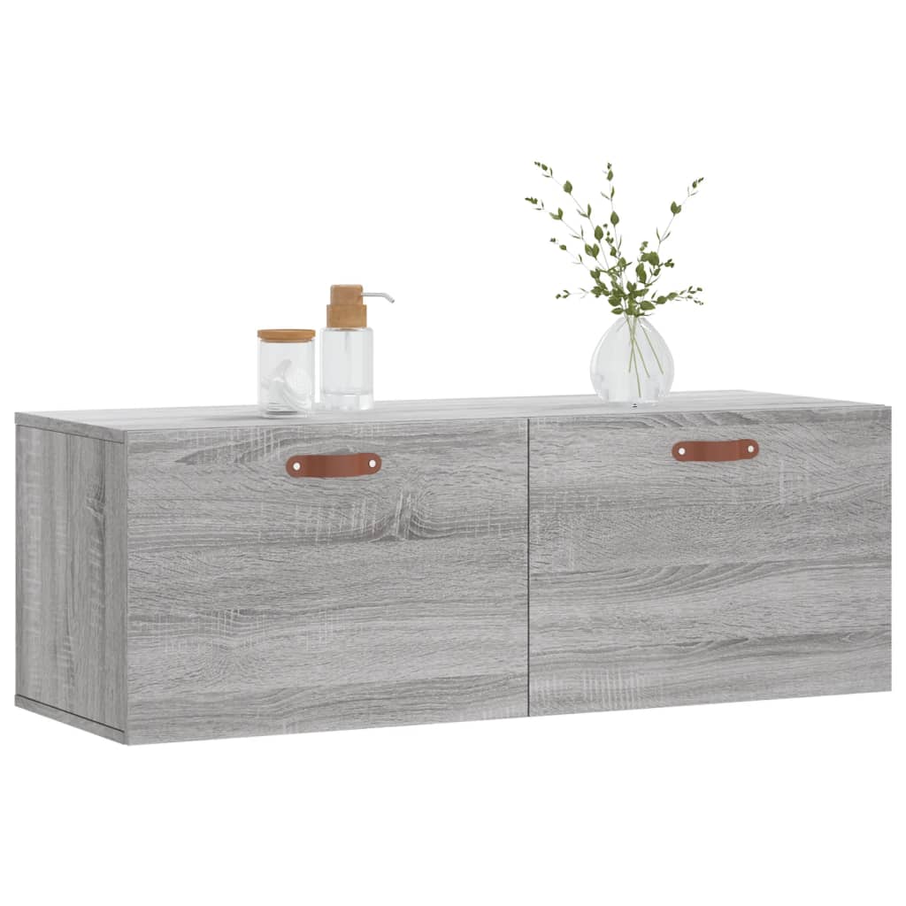 Zidni ormarić siva boja hrasta 100x36,5x35 cm konstruirano drvo