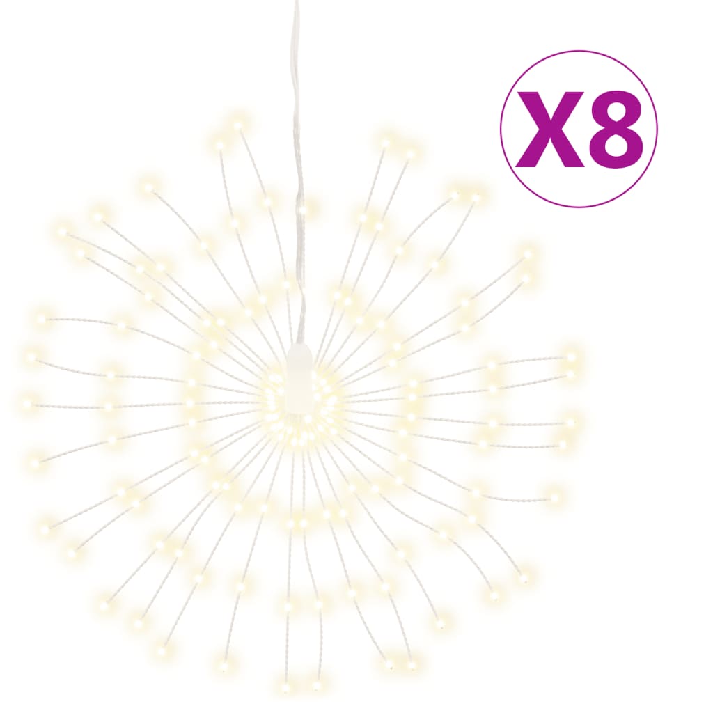 Božićna svjetla zvjezdani prasak 140 LED 8 k topla bijela 17 cm