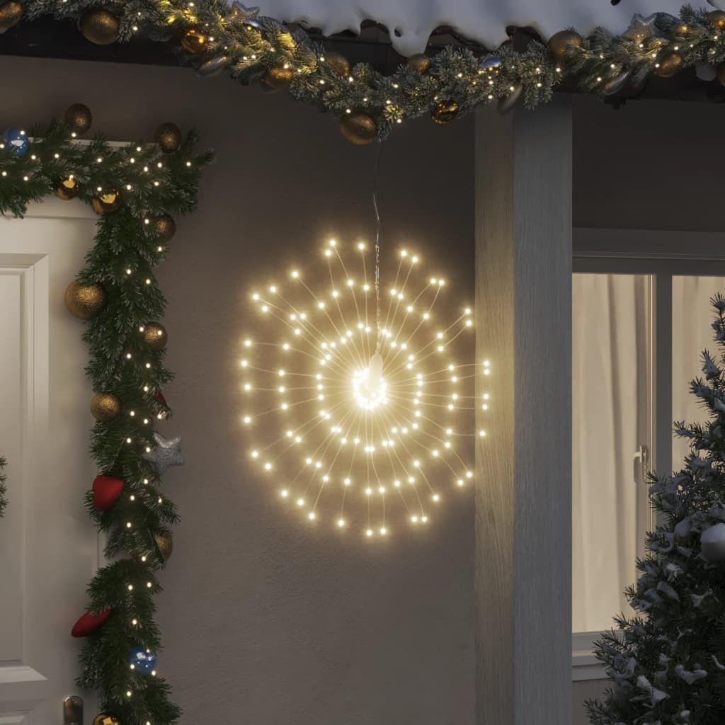 Božićna svjetla zvjezdani prasak 140 LED 8 k topla bijela 17 cm