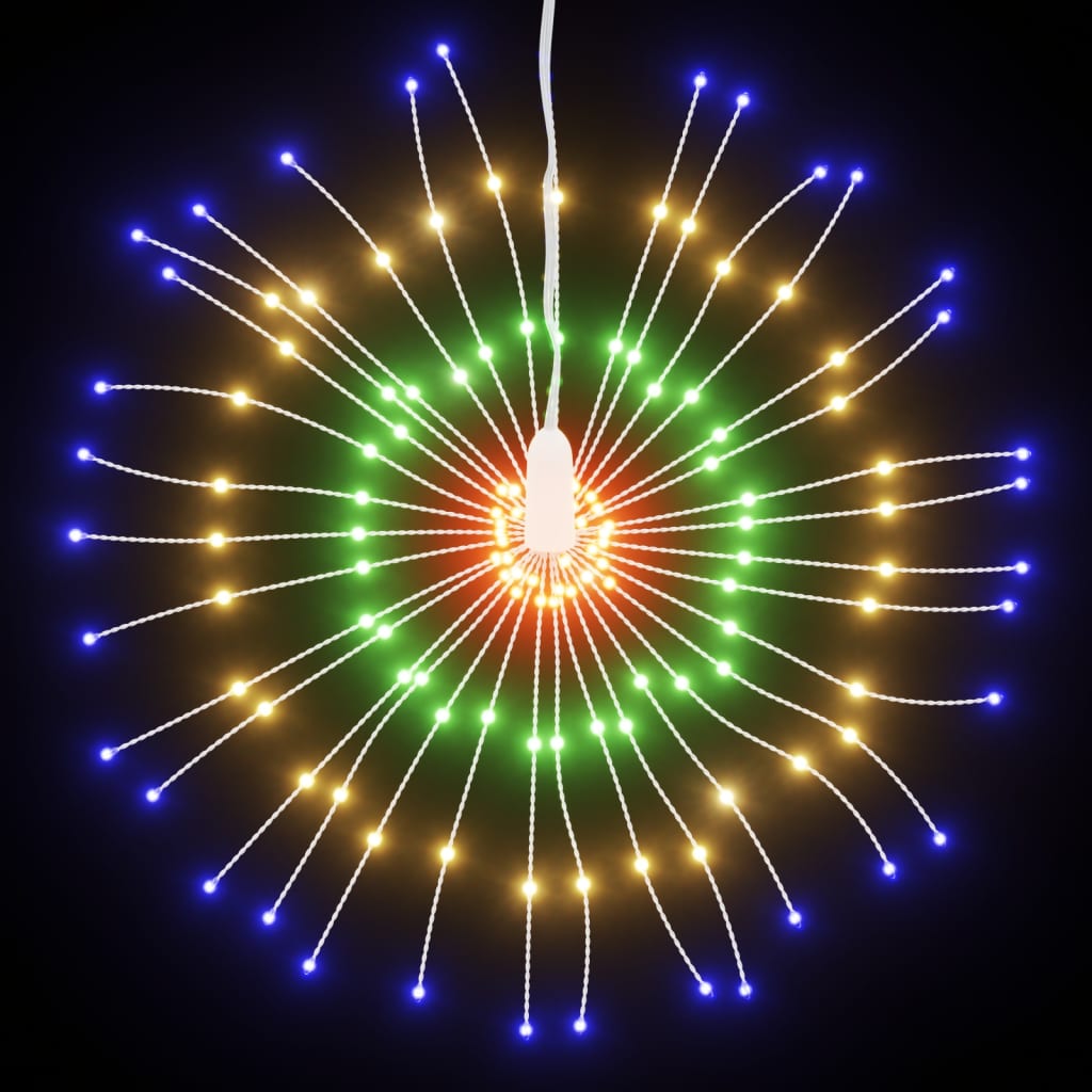 Božićna svjetla zvjezdani prasak 140 LED 8 kom višebojna 17 cm