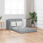 Podni kauč na razvlačenje 2-u-1 svjetlosivi 112x174x55cm baršun