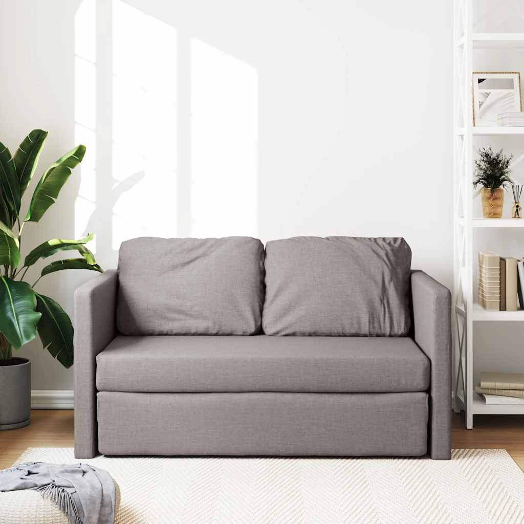 Podni kauč na razvlačenje 2-u-1 smeđesivi 112x174x55 cm baršun