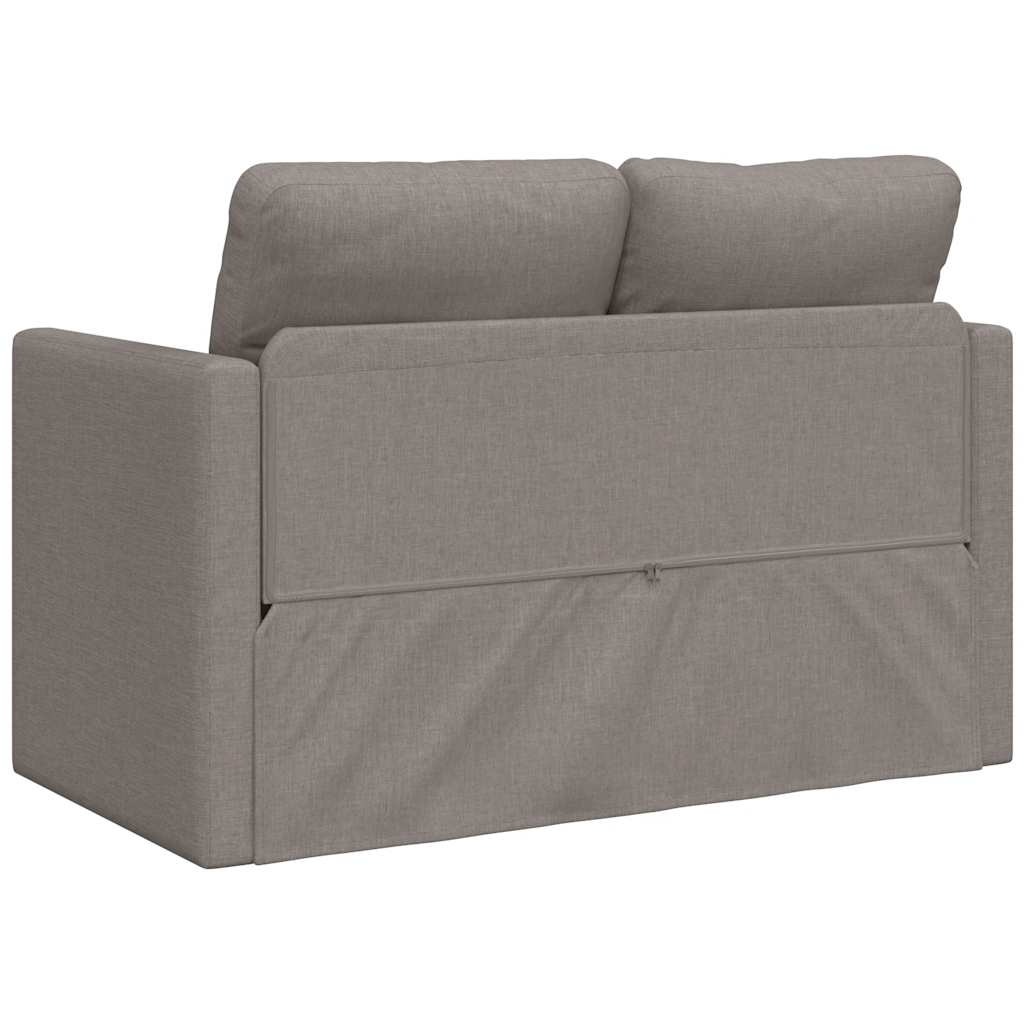 Podni kauč na razvlačenje 2-u-1 smeđesivi 112x174x55 cm baršun