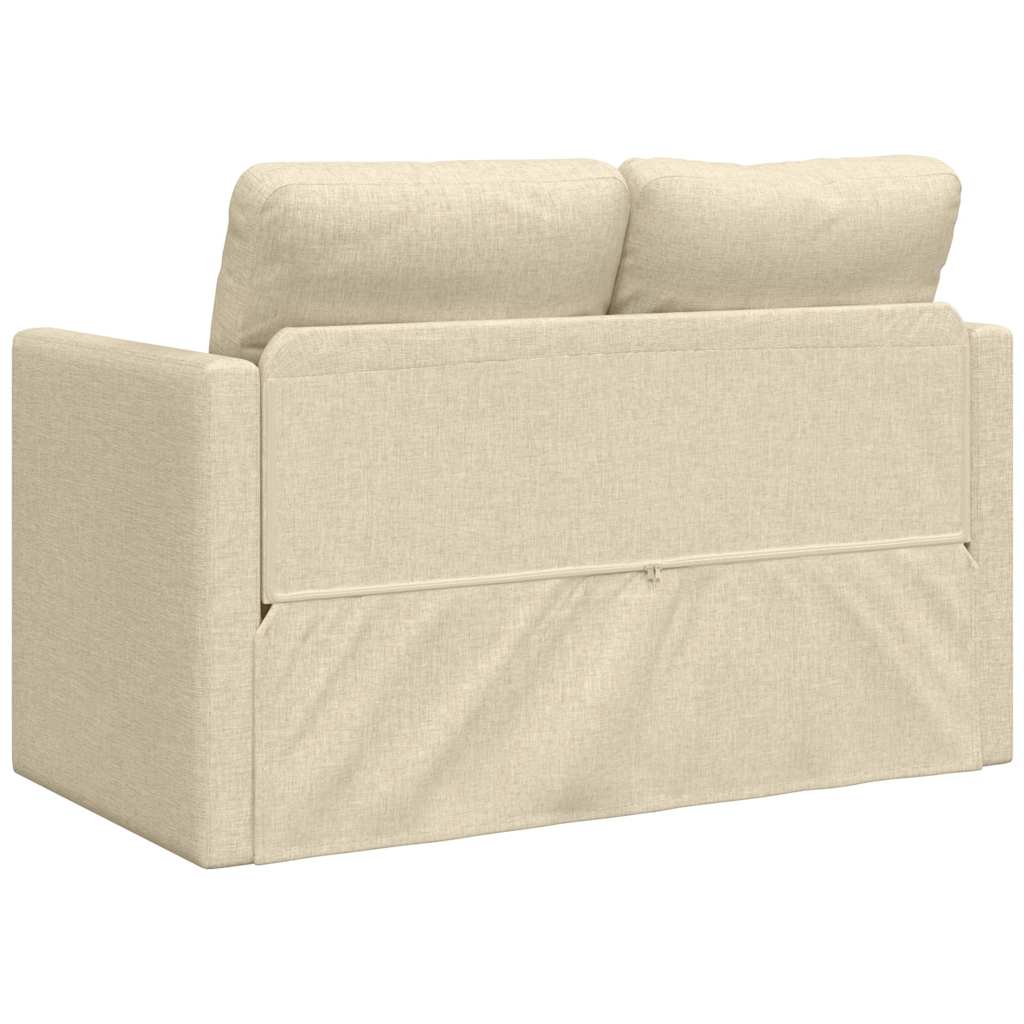 Podni kauč na razvlačenje 2-u-1 krem 112x174x55 cm od tkanine