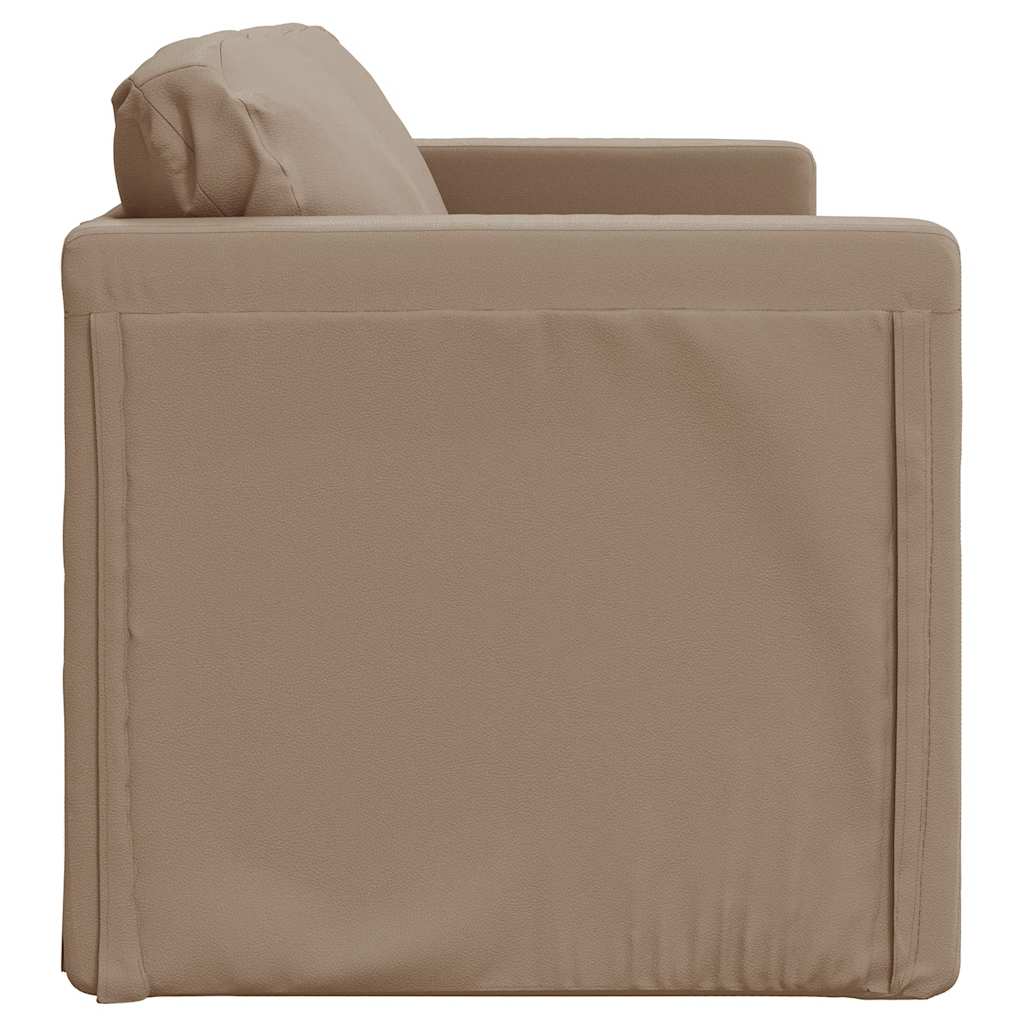 Podni kauč 2-u-1 cappuccino 112 x 174 x 55 cm od umjetne kože
