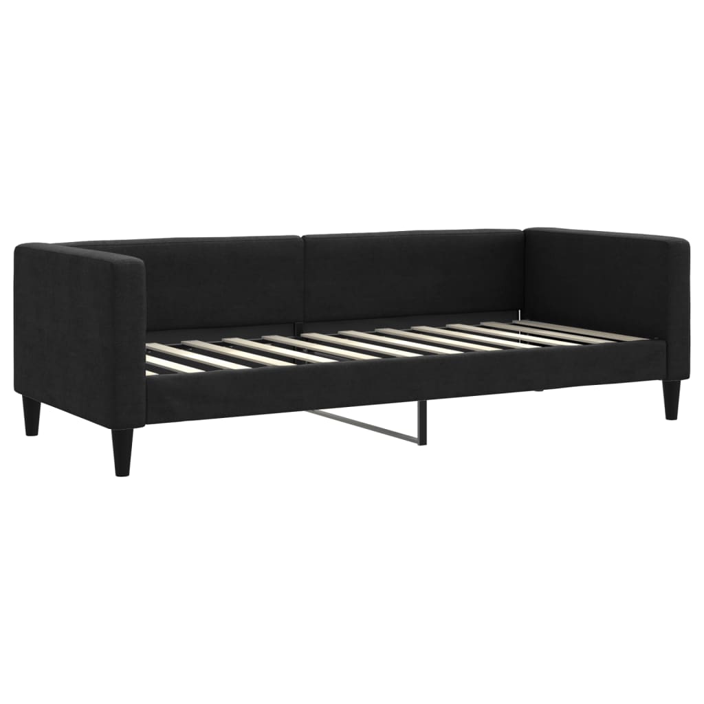 Dnevni krevet crni 80 x 200 cm od tkanine